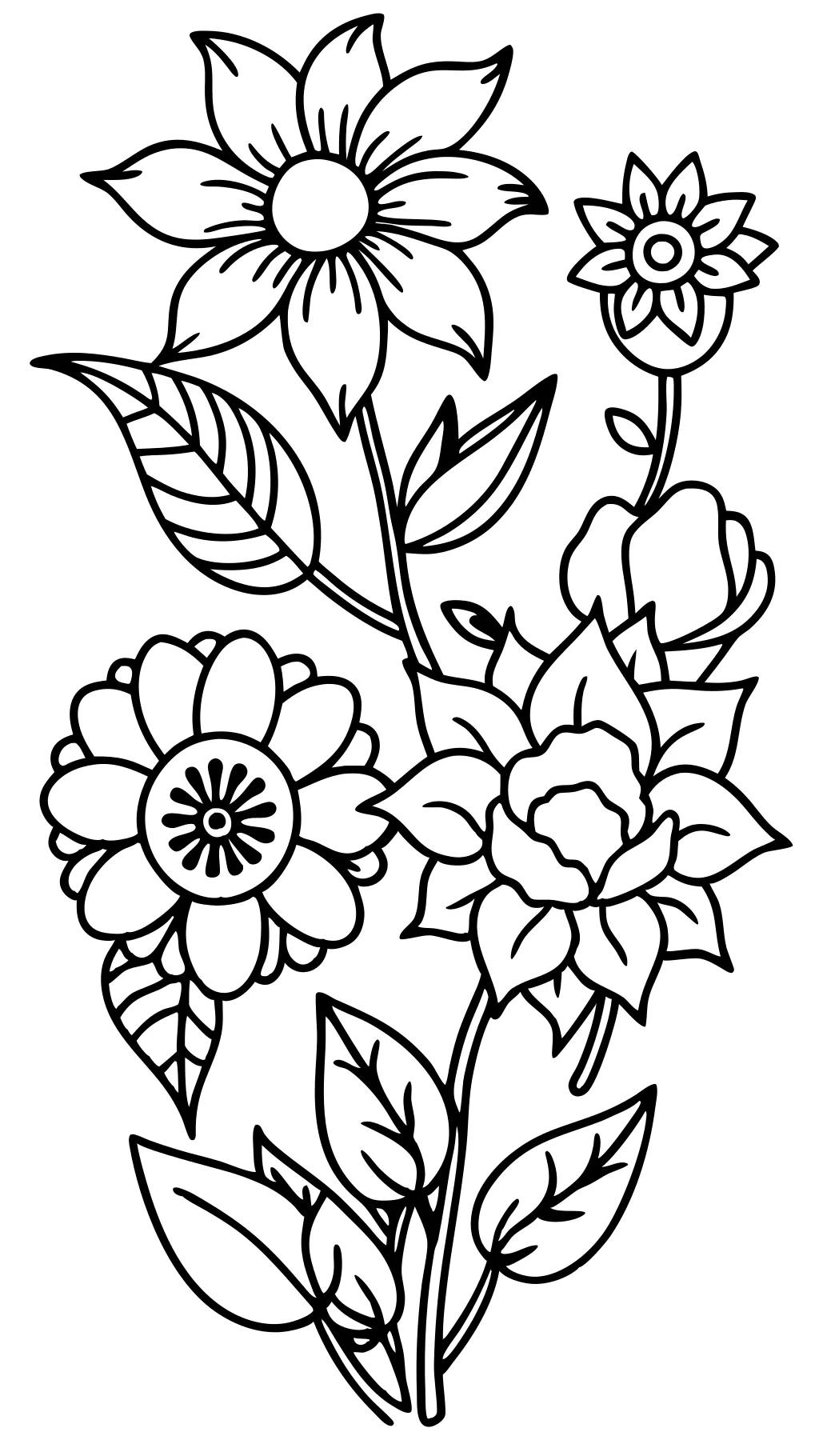 coloriages de fleurs